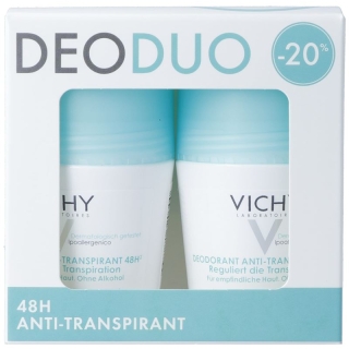 Роликовый антиперспирант Vichy DeoDuo 48 часов, 2x50 мл