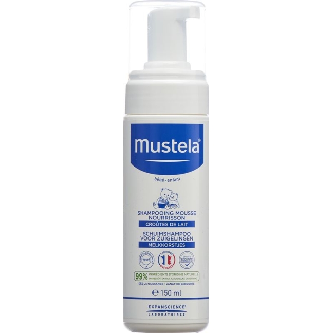 Шампунь-пенка Mustela для младенцев, нормальная кожа, 150 мл.