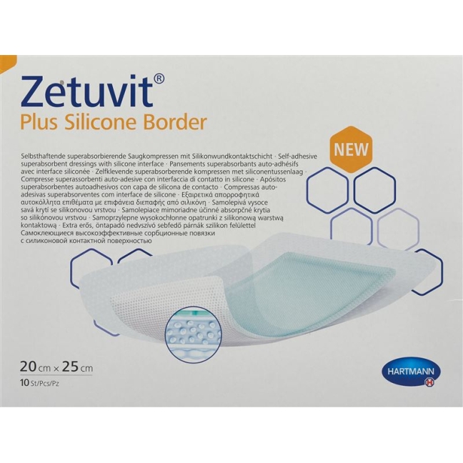 Zetuvit Plus Silicone Border 20x25cm 10 Stück