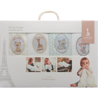 Sophie La Girafe 4 Piece Diaper Set