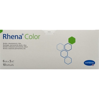 Бинт RHENA Color Elast 6смх5м синий открытый