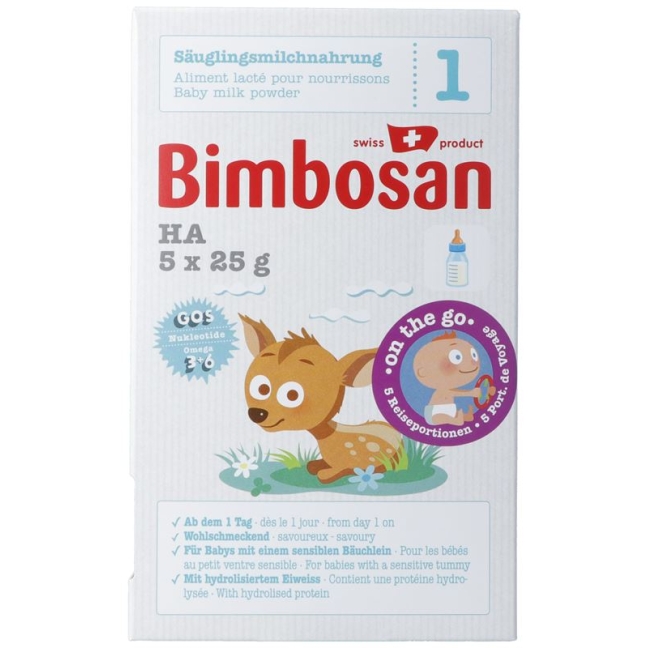 Bimbosan Ha 1 Säuglingsmilch Reiseportion 5x 25