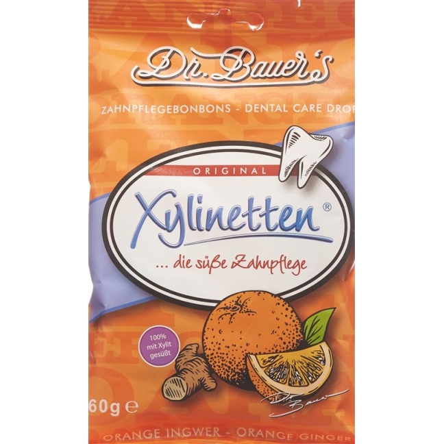 Dr Bauer's Xylinetten Dental Care апельсин и имбирь 60г