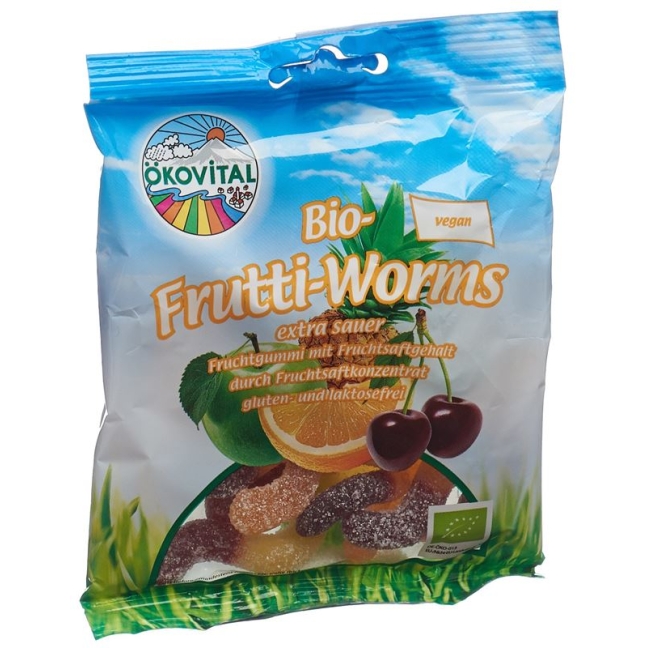 Ökovital Frutti Worms Gelatine 100 g
