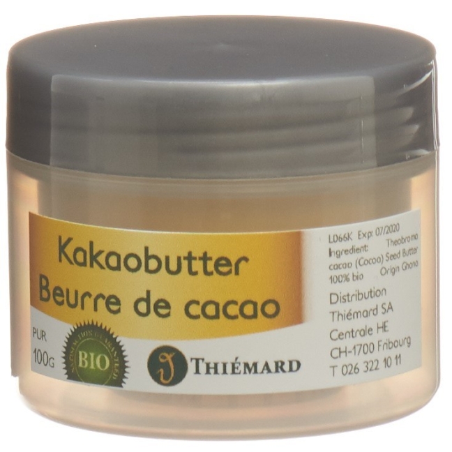 Kakaobutter Pur 100% Bio 100g