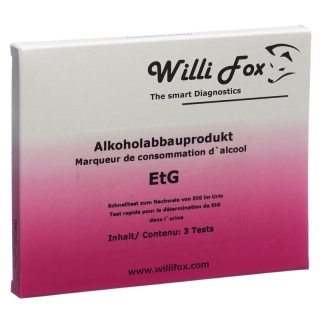 Willi Fox alcohol breakdown product EtG urine 3 pcs