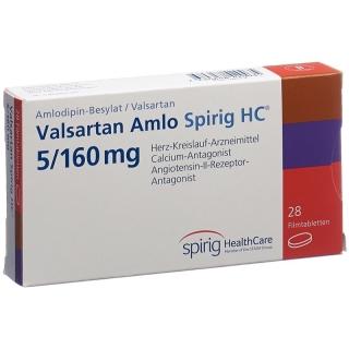 Valsartan Amlo Spirig HC Filmtabletten 5/160mg 28 Stück