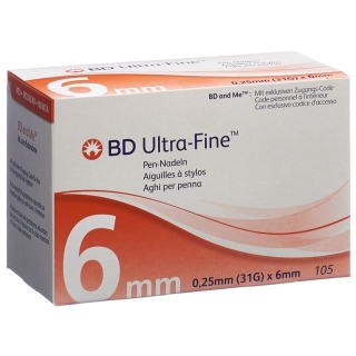 Иглы для ручки BD ULTRA-Fine 31G 0,25х6мм 105 шт.