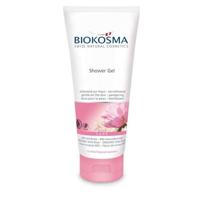 Biokosma Гель для душа ORGANIC шиповник и ORGANIC бузина Tb 200