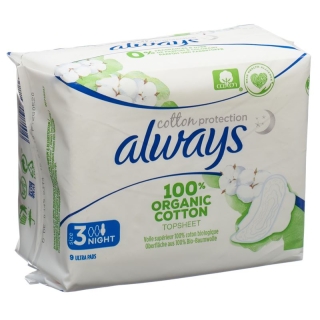 Прокладки Always Ultra Cotton Protection Night с крылышками 9 шт.