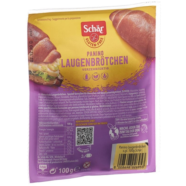 Schär Laugenbroetchen Glutenfrei 100g