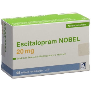 Escitalopram Nobel Filmtabletten 20mg 98 Stück