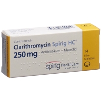 Clarithromycin Spirig HC Filmtabletten 250mg 14 Stück Clarithromycin Spirig HC Filmtabletten 250mg 14 Stück