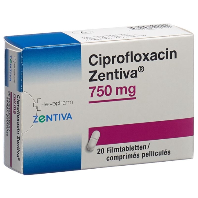 Ciprofloxacin Zentiva Filmtabletten 750mg 20 Stück