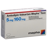 Amlodipin Valsartan Mepha Teva 5/160mg 28 Stück Amlodipin Valsartan Mepha Teva 5/160mg 28 Stück