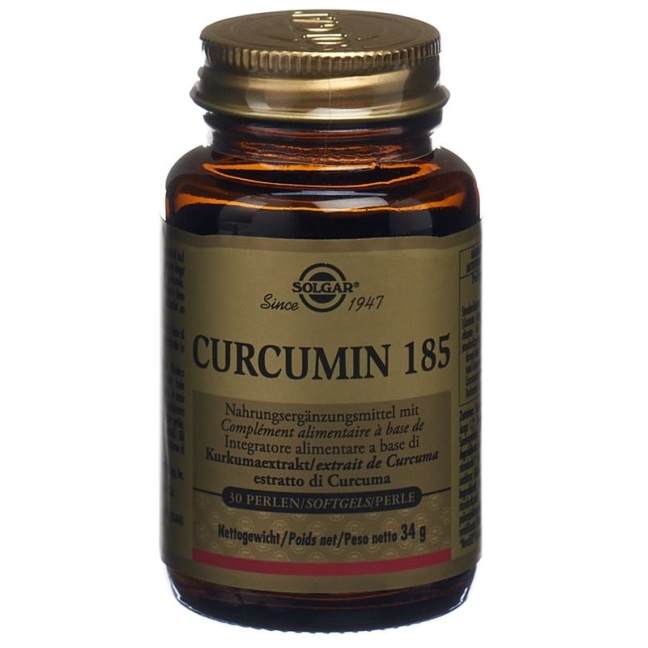 Solgar Curcumin 185 жемчужин (новый) флакон 30 шт.