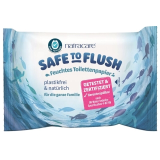 Туалетная бумага NATRACARE влажная Safe Flush