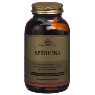 Капсулы Solgar Spirulina банка 80 штук.