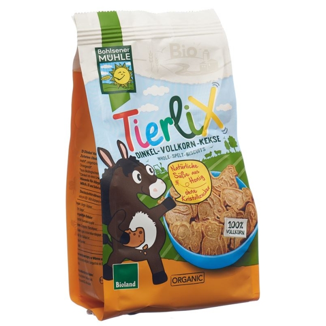 Печенье Bohlsener M&uuml;hle Dinkel Vollko Tierlix 125г