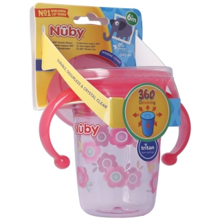 NUBY Trinkta 360° Wonder Cup TRITAN 240мл РОЗОВЫЙ