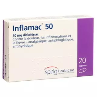 Инфламак 50 мг 20 капсул