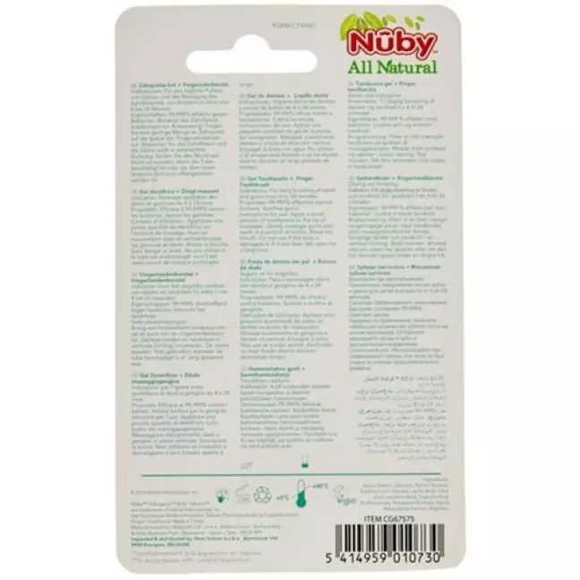 Nuby All Naturals Fingerзубная счётка Zahn 20г Nuby All Naturals Fingerзубная счётка Zahn 20г