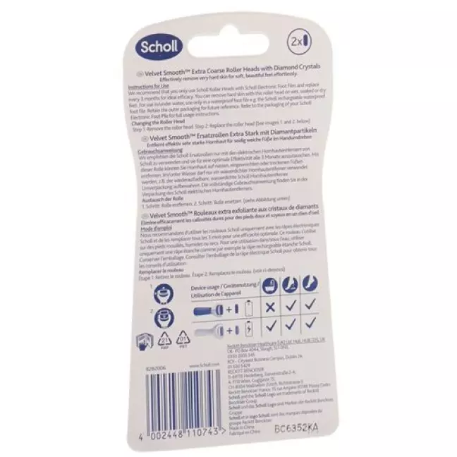 Scholl Velvet Smooth Pedi Roll Ext Sta Diam 2 штуки Scholl Velvet Smooth Pedi Roll Ext Sta Diam 2 штуки