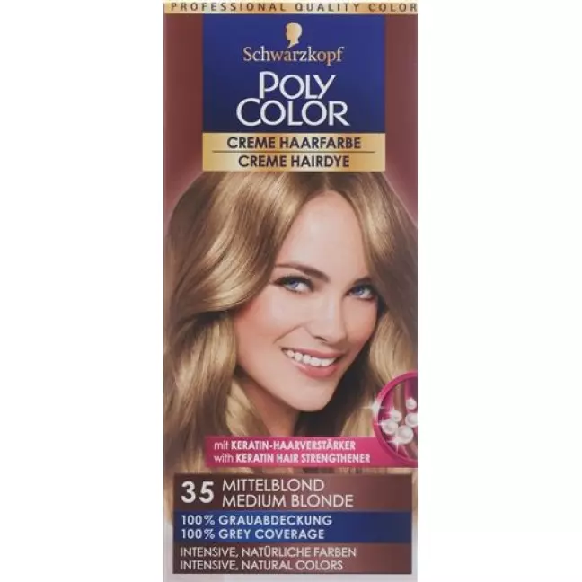 Polycolor крем цвет волос 35 Mittelblond 90мл Polycolor крем цвет волос 35 Mittelblond 90мл