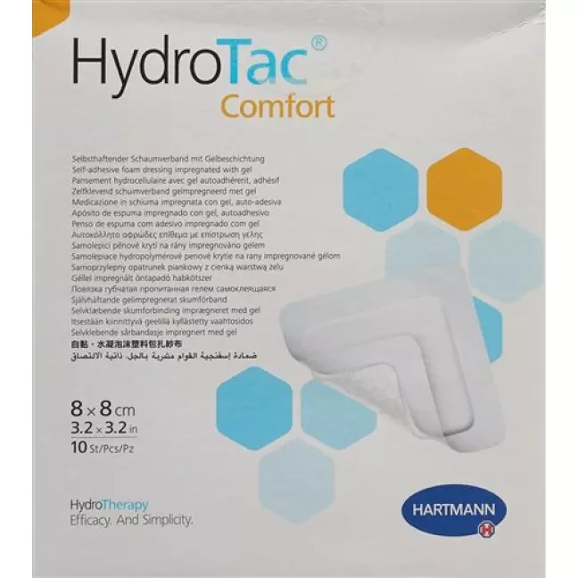 Hydrotac Comfort повязка для ран 8x8см стерильный 10 штук Hydrotac Comfort повязка для ран 8x8см стерильный 10 штук