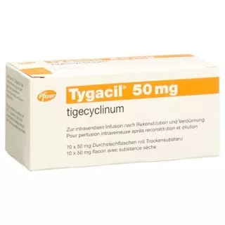 Tygacil 50 mg 10 Durchstechflaschen