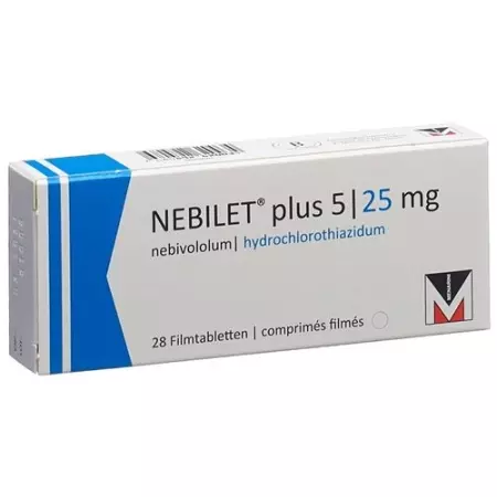 Nebilet Plus 5/25 mg 28 filmtablets Nebilet Plus 5/25 mg 28 filmtablets