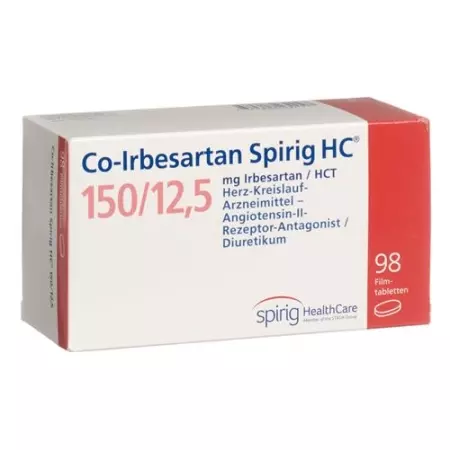 CO Irbesartan Spirig 150/12.5 mg 98 filmtablets CO Irbesartan Spirig 150/12.5 mg 98 filmtablets