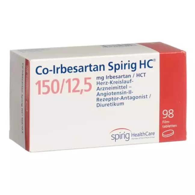 CO Irbesartan Spirig 150/12.5 mg 98 filmtablets CO Irbesartan Spirig 150/12.5 mg 98 filmtablets