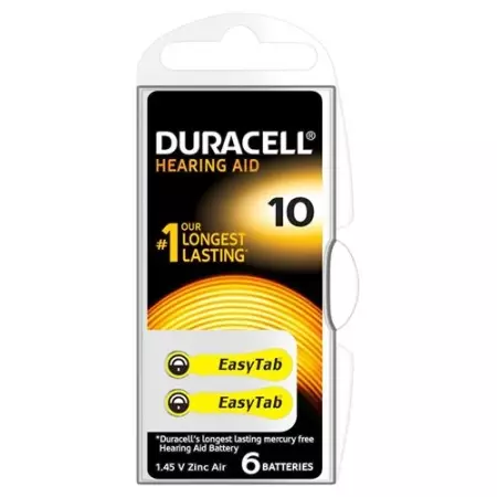 Duracell Easytab Batt 10 Zinc Air D6 1.4v 6 штук Duracell Easytab Batt 10 Zinc Air D6 1.4v 6 штук