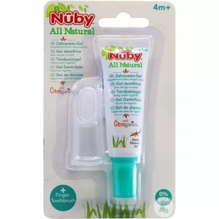 Nuby All Naturals Fingerзубная счётка Zahn 20г Nuby All Naturals Fingerзубная счётка Zahn 20г