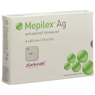 Mepilex Ag Schaumverband Safetac 6x8.5см Sil 5 штук