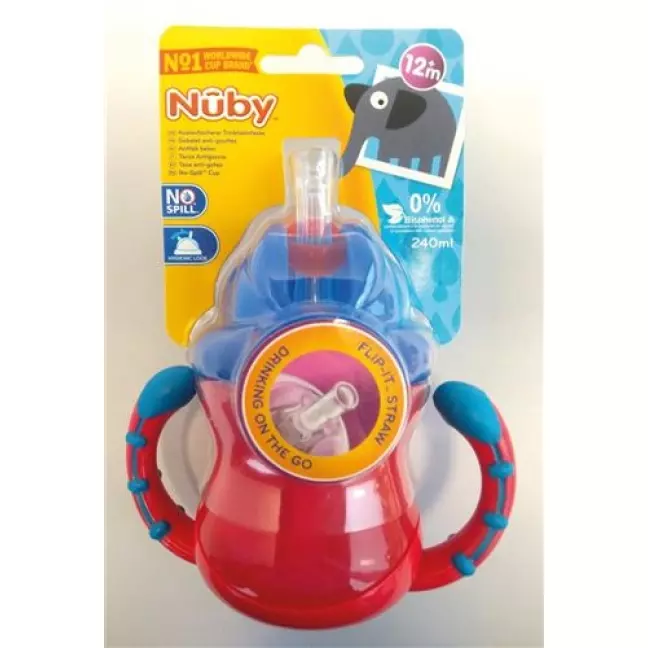 Nuby Trinkhalmtasse FlipN’Sip Nuby Trinkhalmtasse FlipN’Sip