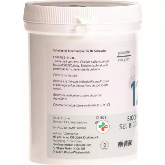 Pflueger Schussler Nr. 12 Calc Sulf в таблетках, D 6 250г Pflueger Schussler Nr. 12 Calc Sulf в таблетках, D 6 250г