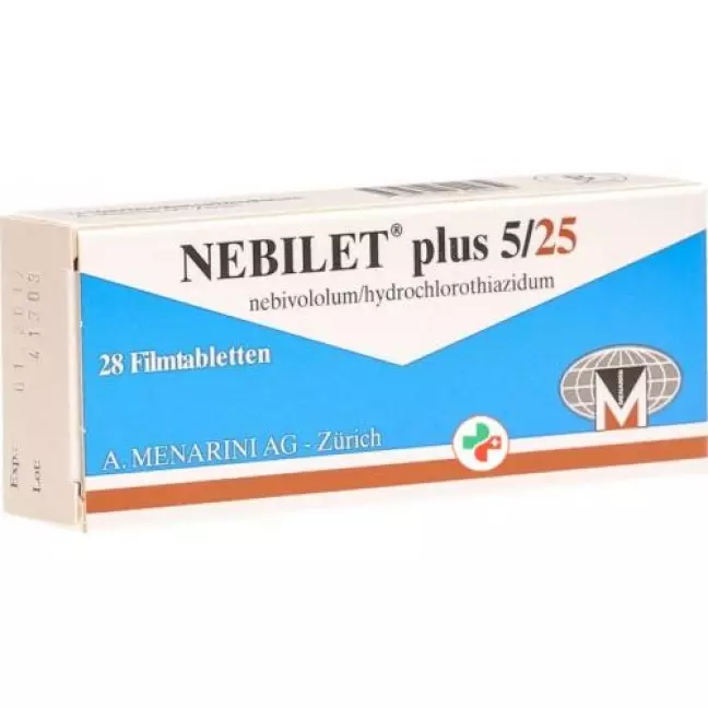 Nebilet Plus 5/25 mg 28 filmtablets Nebilet Plus 5/25 mg 28 filmtablets