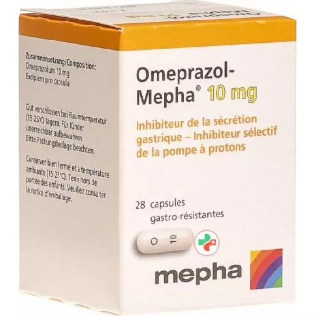 Omeprazol Mepha 10 mg 28 Kaps Omeprazol Mepha 10 mg 28 Kaps