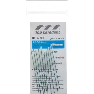 Top Caredent IDB-GK Interdentalbursten Grun konisch 10 штук