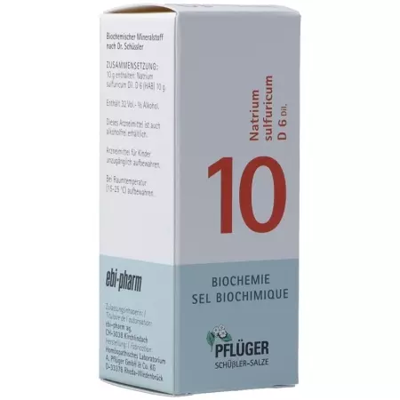 Pflueger Schussler Nr. 10 Natr Sulf капли D 6 30 Pflueger Schussler Nr. 10 Natr Sulf капли D 6 30