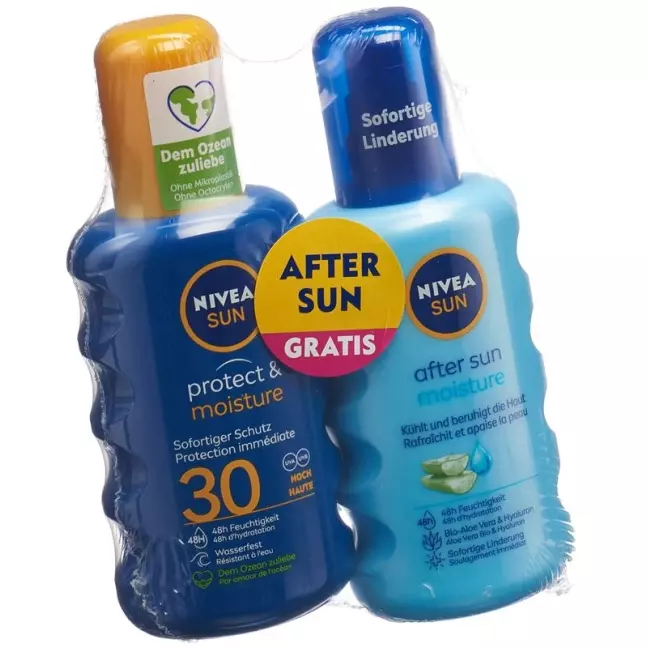 NIVEA Mixpack P&M Spray LSF30 400ml After Sun Spr NIVEA Mixpack P&M Spray LSF30 400ml After Sun Spr