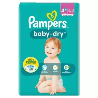 PAMPERS Baby Dry Gr4+ 10-15kg Maxi Pl Spa n