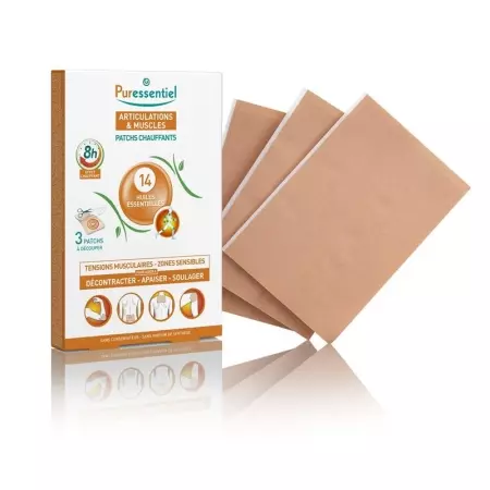 Puressentiel пластырей warmend 14 Atherische Oele 3 штуки